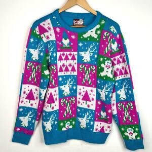 Bright Christmas Party Sweater M